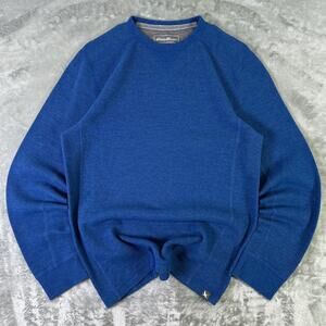 Eddie Bauer Men’s Blue Waffle Knit Thermal Pullover Sweatshirt Size M